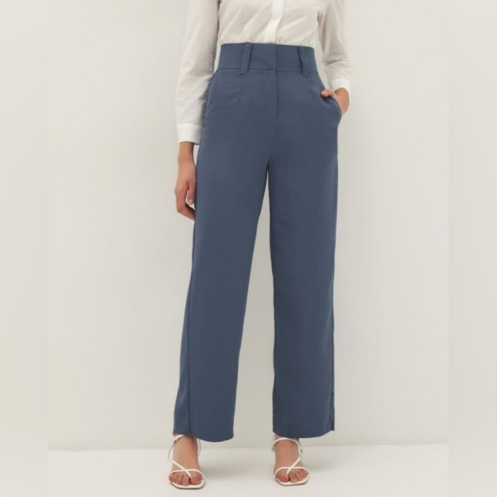 Love, Bonito Morie Wide Leg Pants - Slate Blue - Size 8